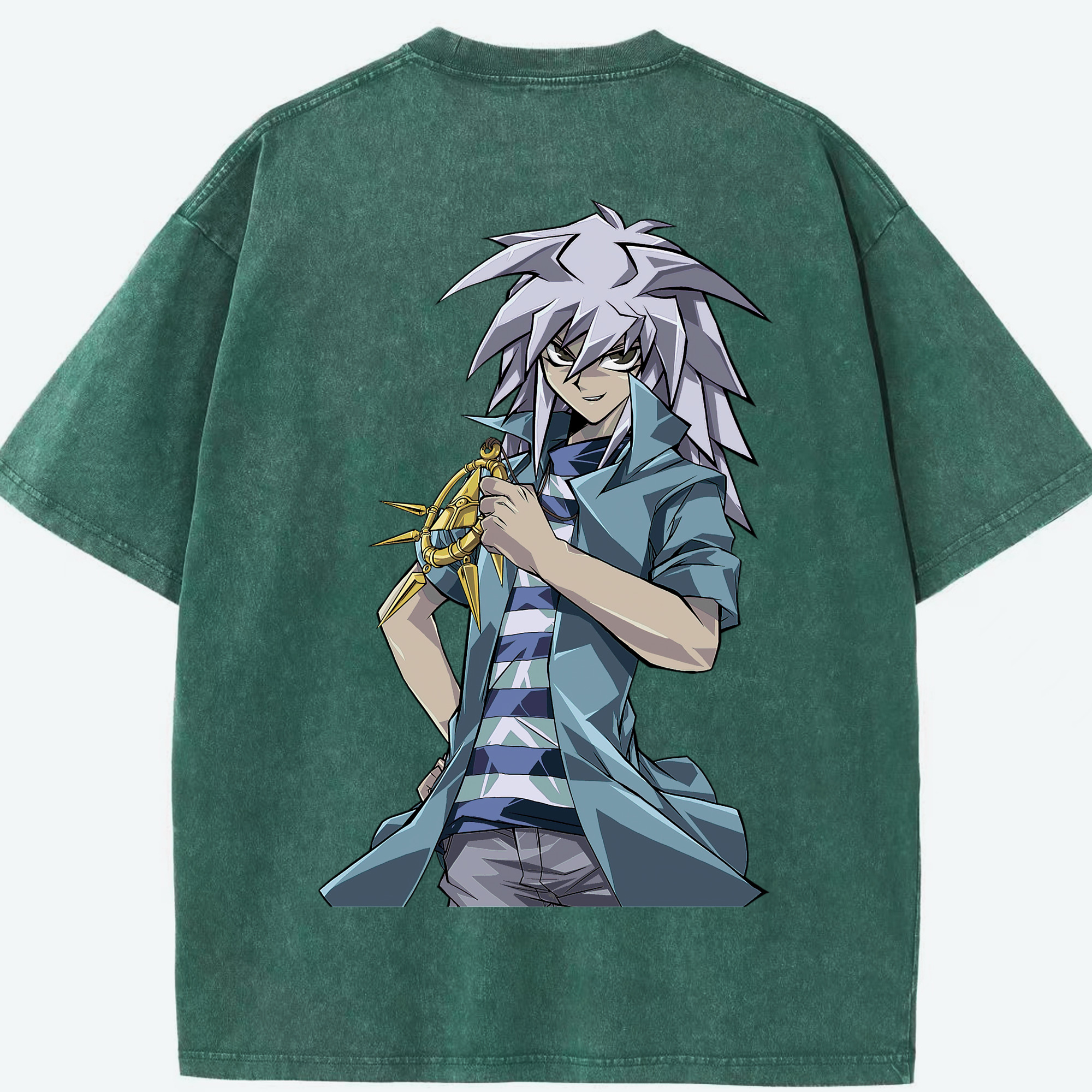 （画像用） 遊☆戯☆王 Yu-Gi-Oh! 綿100% ヴィンテージ風 半袖Tシャツ（背面プリント）